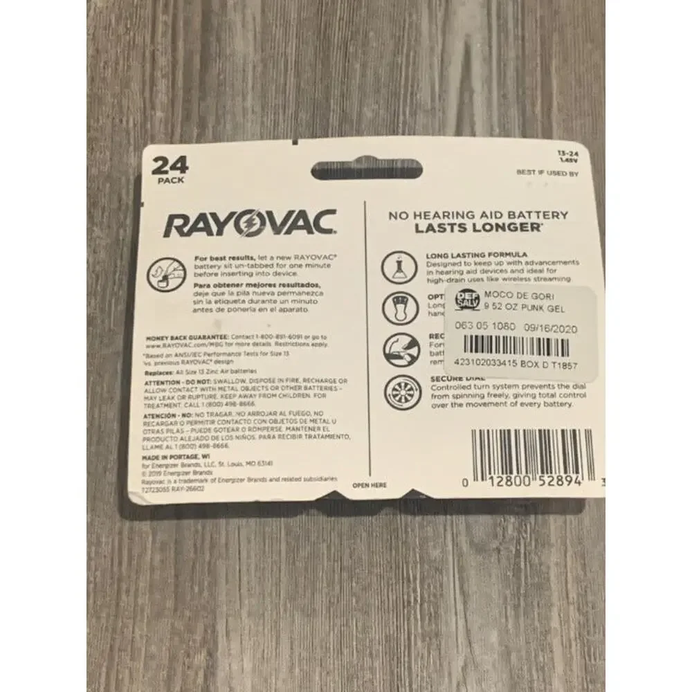 Rayovac Size 13 Hearing Aid Battery - 24pk